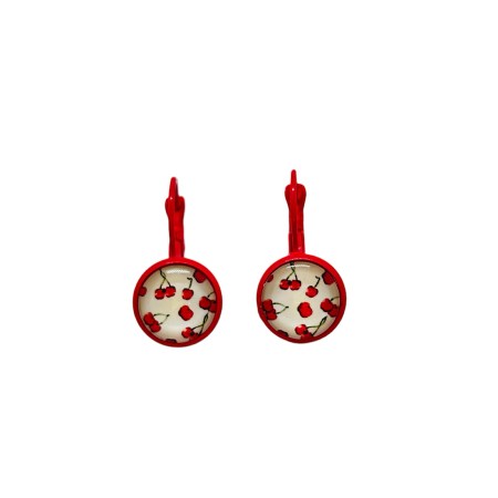 earrings steel red jerries